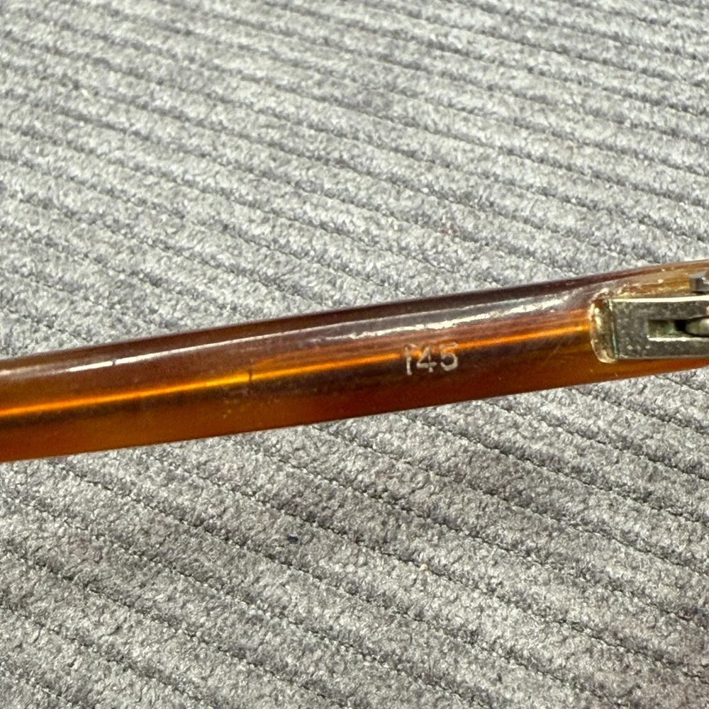 Vintage Amber Tortoiseshell Round Y2K Eyeglass Frames 54-18-145 Retro Panto Vtg‎